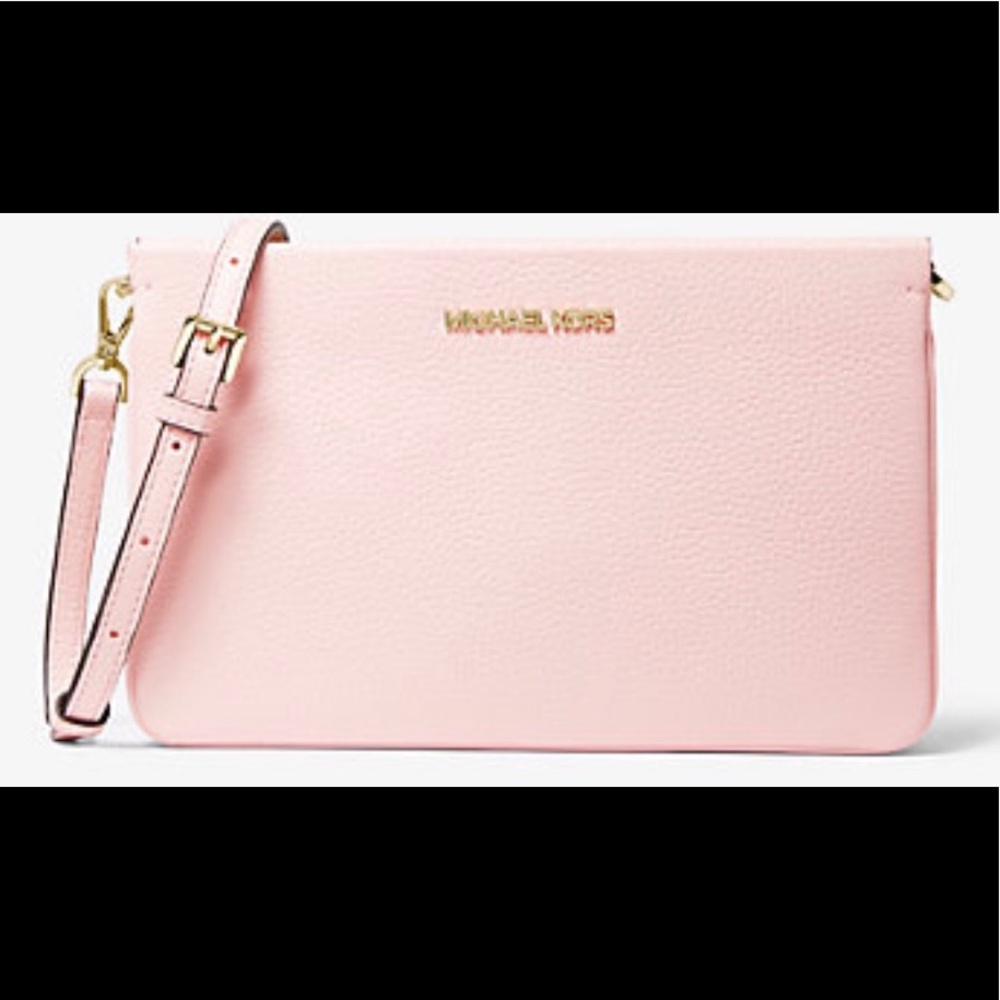 MK Jet Set Large Pebbled Leather Crossbody